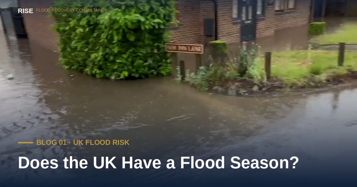 UK flood season — surface water flooding