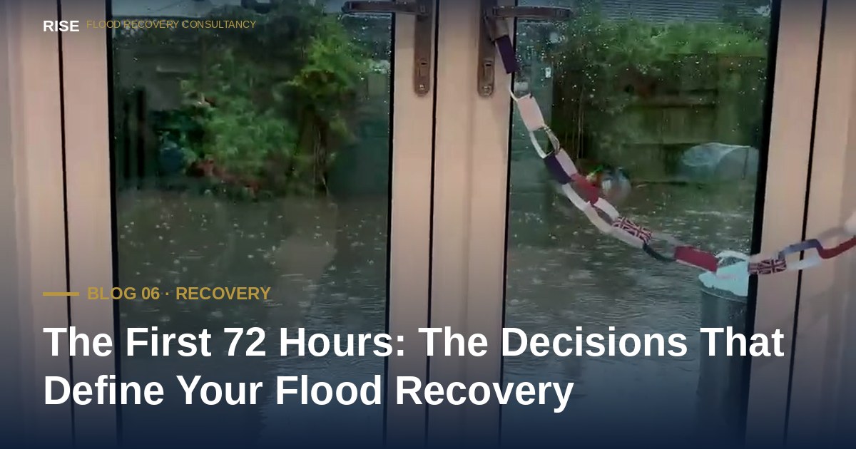 Flood damage in the first 72 hours