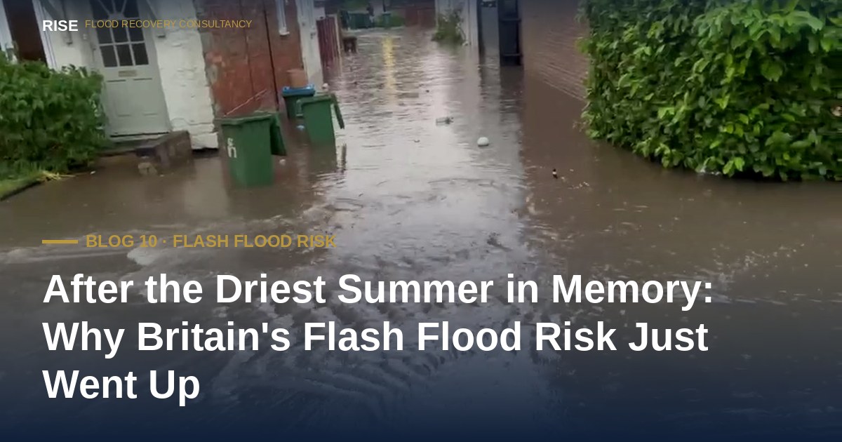 Dry ground before flash flooding
